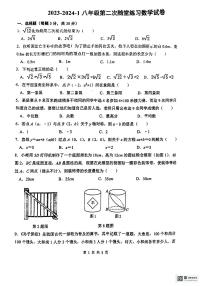 河南省郑州枫杨外国语学校2023-2024学年八年级上学期第二次月考数学试卷