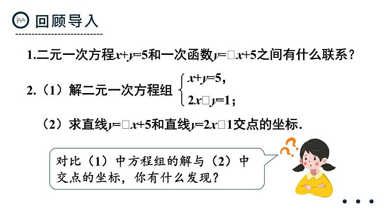 19.2.3 一次函数与方程、不等式 第2课时 一次函数与二元一次方程组 课件 2023—2024学年人教版数学八年级下册02