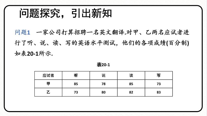 20.1.1 平均数 第1课时 平均数 课件 2023—2024学年人教版数学八年级下册04