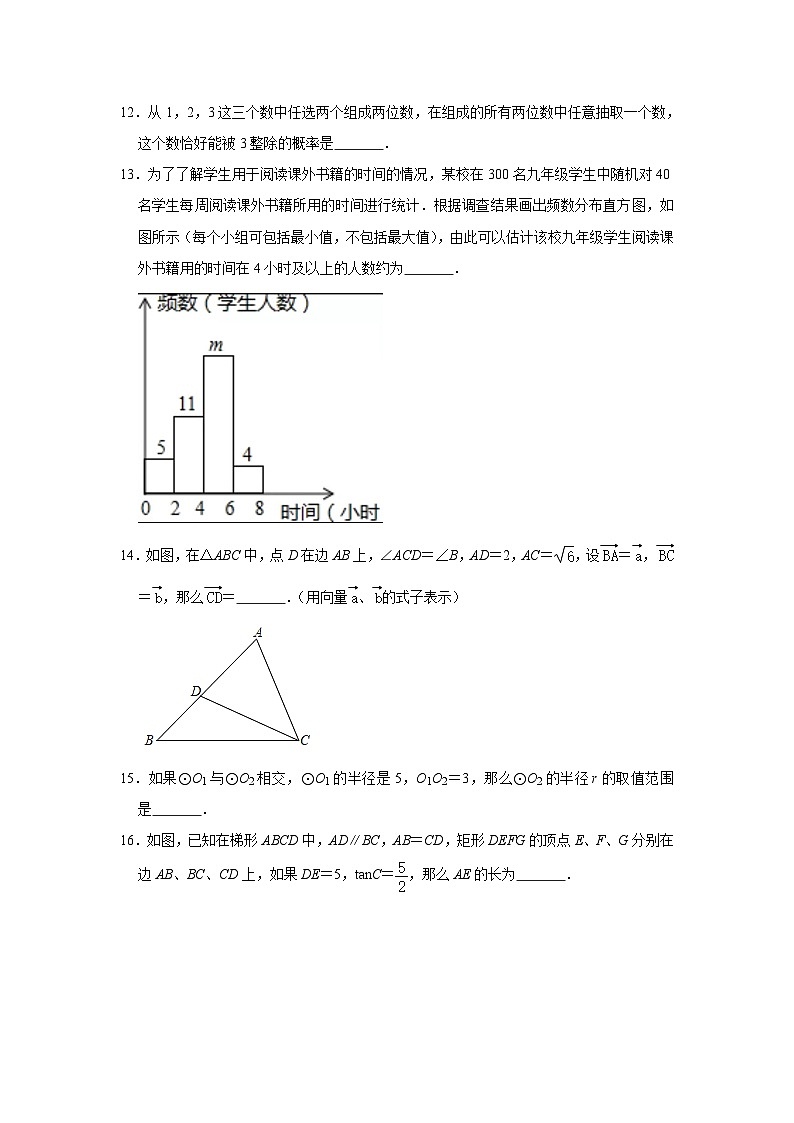 2021年上海市静安区中考数学二模试卷02
