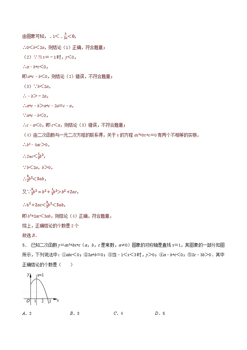5.7 二次函数综合练习（提优）-2023-2024学年九年级数学下册同步课堂练习（苏科版）03
