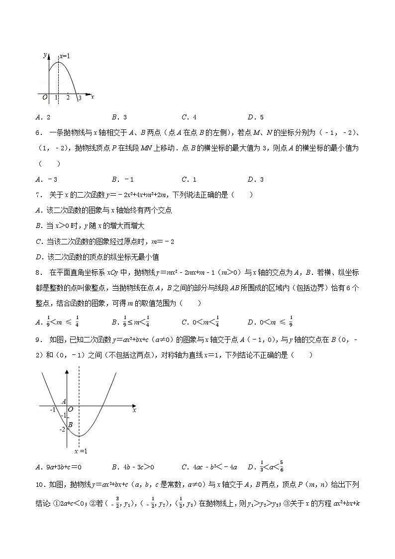 5.7 二次函数综合练习（提优）-2023-2024学年九年级数学下册同步课堂练习（苏科版）02