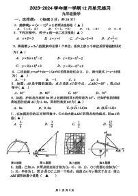 江苏省苏州市星港学校2023-2024学年上学期九年级数学12月单元练习