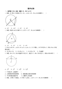 江苏省苏州市姑苏区振华中学校2023-2024学年九年级上学期12月月考数学试题(无答案)