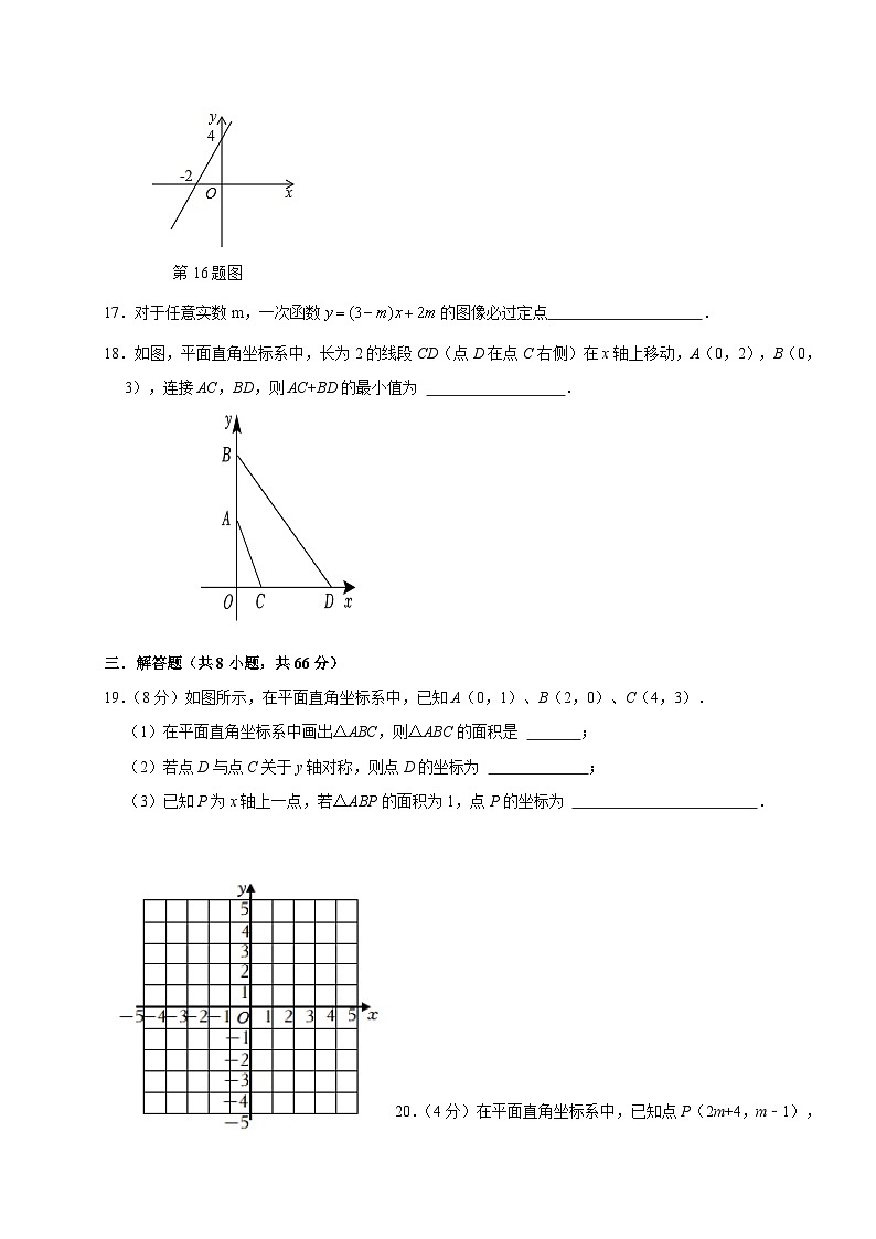 初二年级数学学科阶段性练习第3页