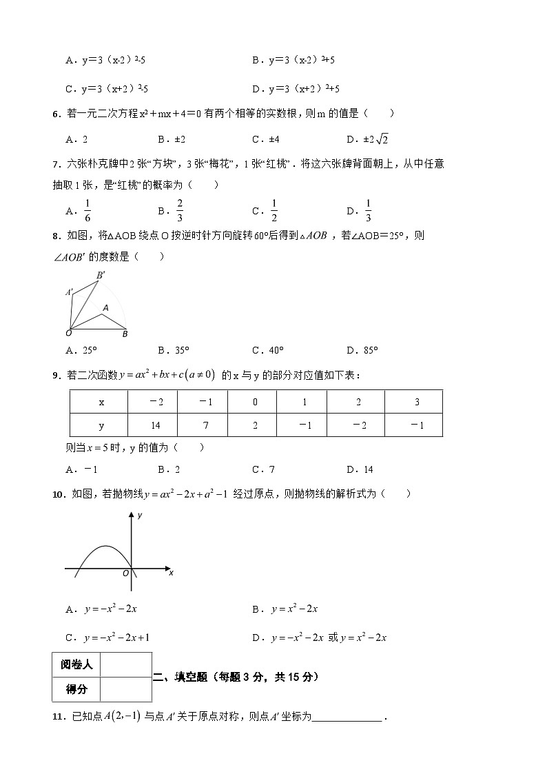 2023年广东省九年级（上）数学期末模拟卷附答案第2页