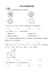 广东省惠州市2023年九年级上学期期末数学试题附答案