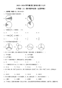 黑龙江省哈尔滨市第十七中学校2023-2024学年初中六年级上册期中数学试题（五四制）（含解析）