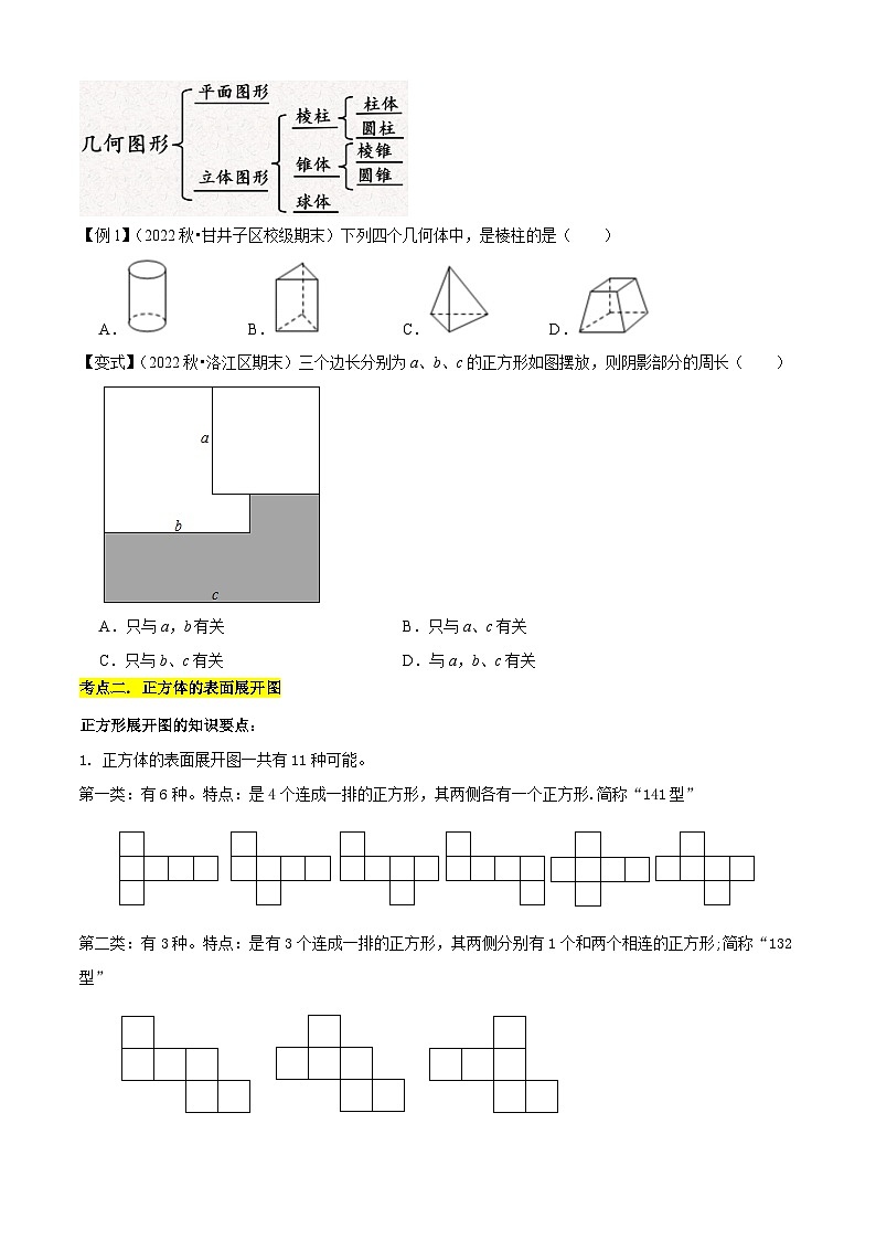 清单04 几何图形初步（14个考点梳理+题型解读+核心素养提升+中考聚焦）-2023-2024学年七年级数学上学期期末考点预测（人教版）02