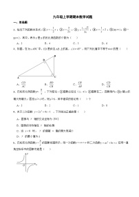 山东省泰安市2023年九年级上学期期末数学试题附答案