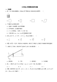 四川省达州市2023年九年级上学期期末数学试题附答案