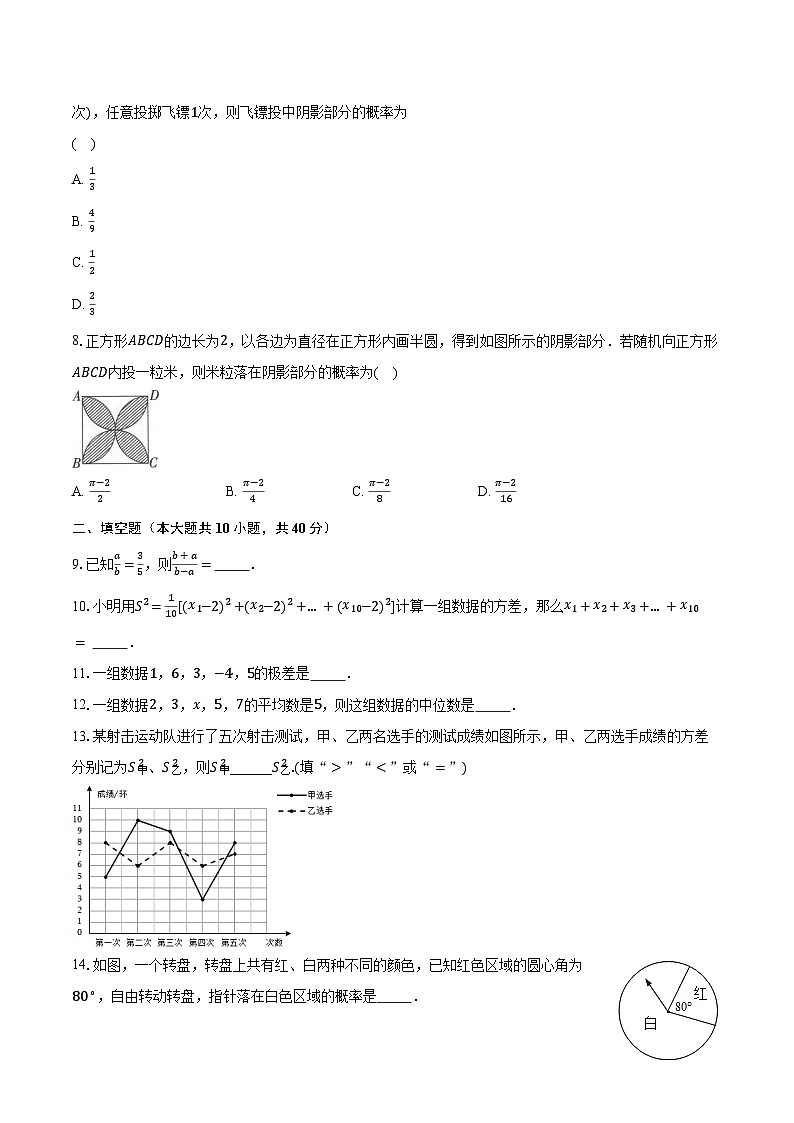 江苏省徐州市丰县欢口镇欢口初级中学2023-2024学年九年级上学期第二次阶段检测数学试题02