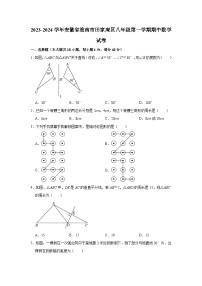 2023-2024学年安徽省淮南市田家庵区八年级（上）期中数学试卷(含解析)