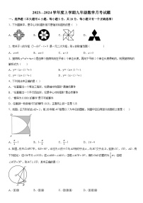 江西省宜春市高安市第二中学和高安四中2023-2024学年九年级上册月考数学试题（含解析）