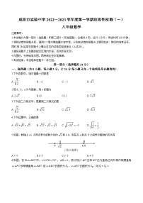 陕西省咸阳市实验中学2022-2023学年八年级上学期第一次月考数学试题