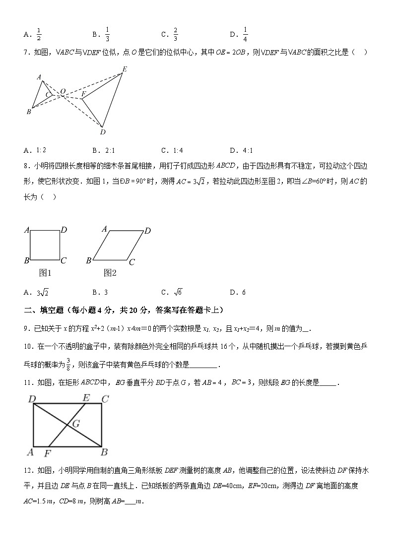 四川省成都市成华区成都市第四十九中学校2023-2024学年九年级上册期中数学试题（含解析）02