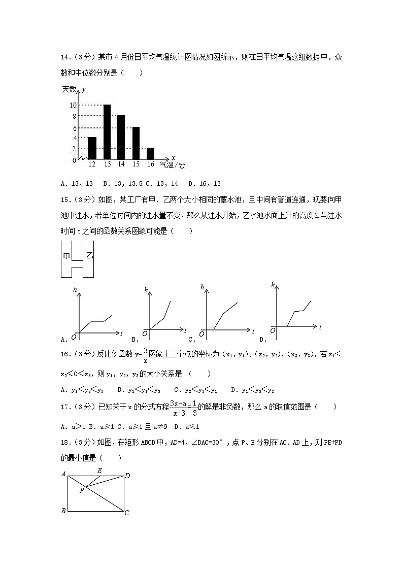 2017年黑龙江省鸡西市中考数学试题及答案第3页