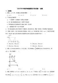 2024年中考数学真题模拟分类试题--函数（3）