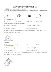 湖北省孝感市汉川市部分学校2023-2024学年八年级上学期月考数学试题