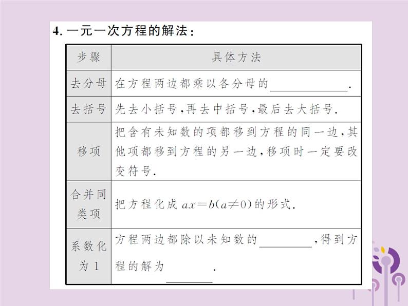 中考数学总复习第二章第一节一次方程组课件04