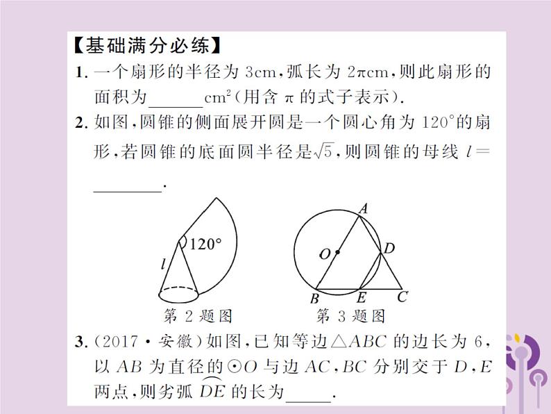 中考数学总复习第六章第三节与圆有关的计算课件第4页