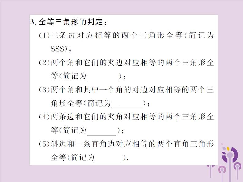 中考数学总复习第四章第四节全等三角形课件第3页