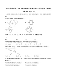 2022~2023学年江苏省苏州市相城区相城区春申中学八年级上学期月考数学试卷(10月)（含解析）