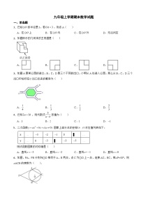 浙江省衢州市衢江区2023年九年级上学期期末数学试题附答案