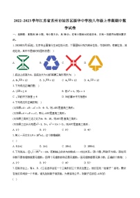 2022~2023学年江苏省苏州市姑苏区振华中学校八年级上学期期中数学试卷（含解析）