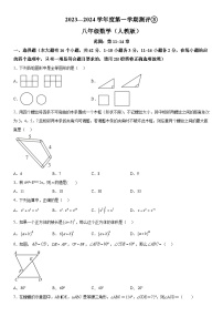 河北省石家庄市赵县2023-2024学年八年级上册第三次月考数学试题（含解析）