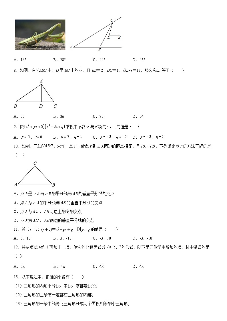 河北省石家庄市赵县2023-2024学年八年级上册第三次月考数学试题（含解析）第2页