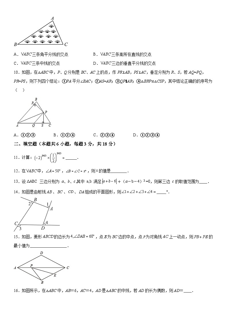 广东省惠州市尚书实验分校2023-2024学年八年级上册月考数学试题（含解析）第2页