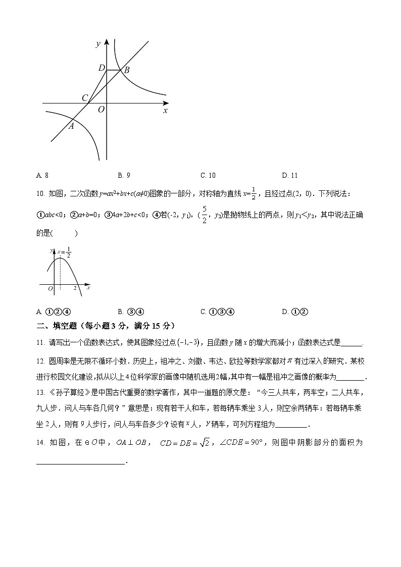 2023年河南省南阳市唐河县中考一模数学试题第3页