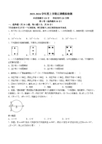 湖北省武汉市青山区2023-2024学年九年级上学期月考数学试题