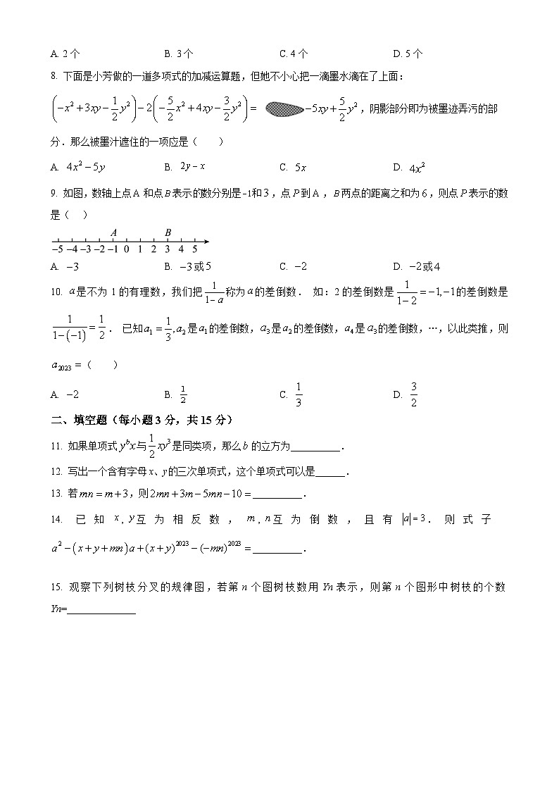 河南省驻马店市平舆县2022-2023学年七年级上学期期中数学试题第2页