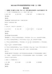 2022-2023深圳外国语八年级（上）期末数学答案