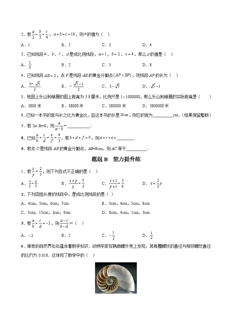 苏教版九年级数学下册同步精品讲义 第07讲 黄金分割（学生版+解析版）03