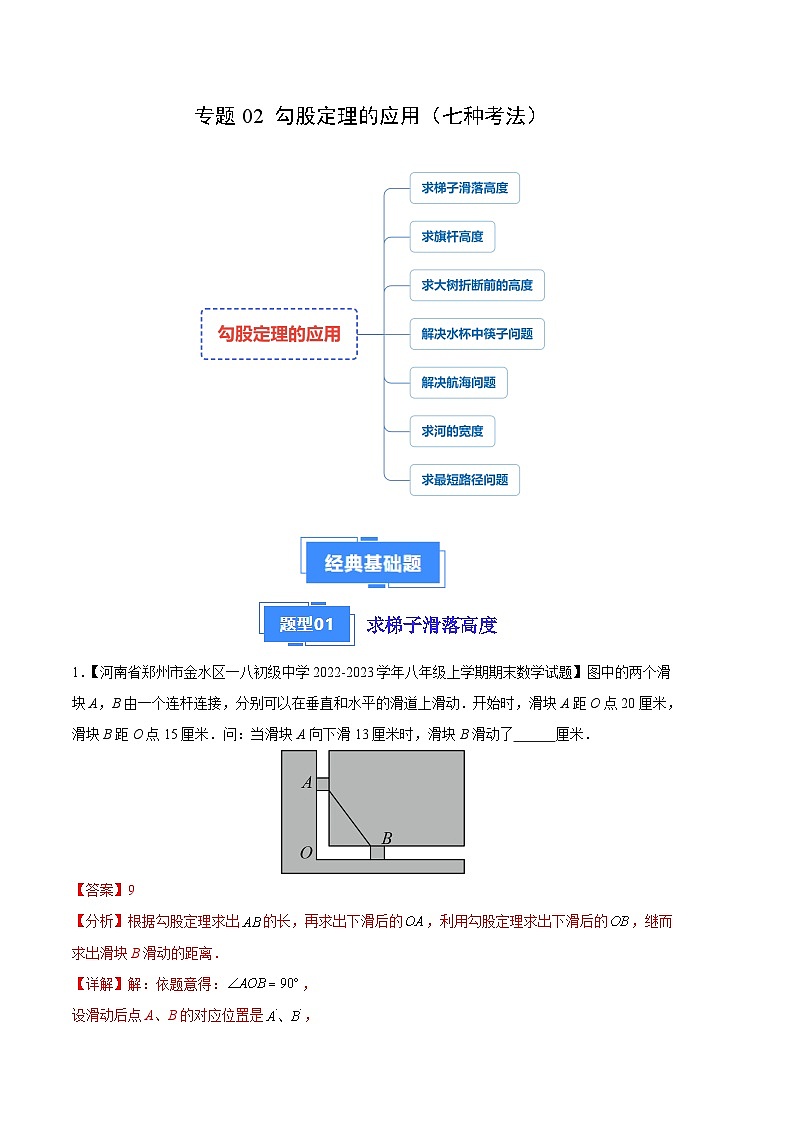 专题02 勾股定理的应用（十种考法）（解析版）第1页