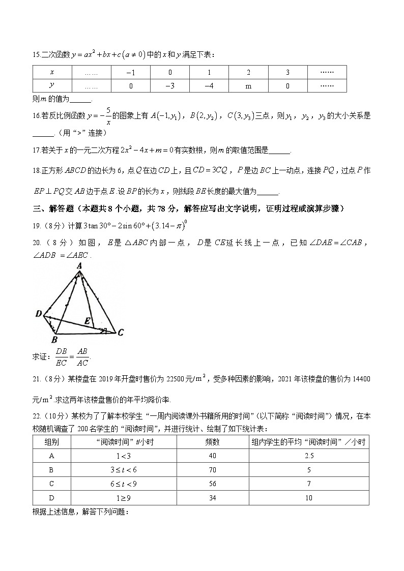 湖南省益阳市安化县2022-2023学年九年级上学期期末数学试题03