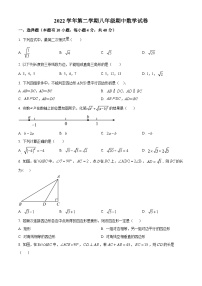 浙江省台州市玉环市共同体联盟2022-2023学年八年级下学期期中数学试题