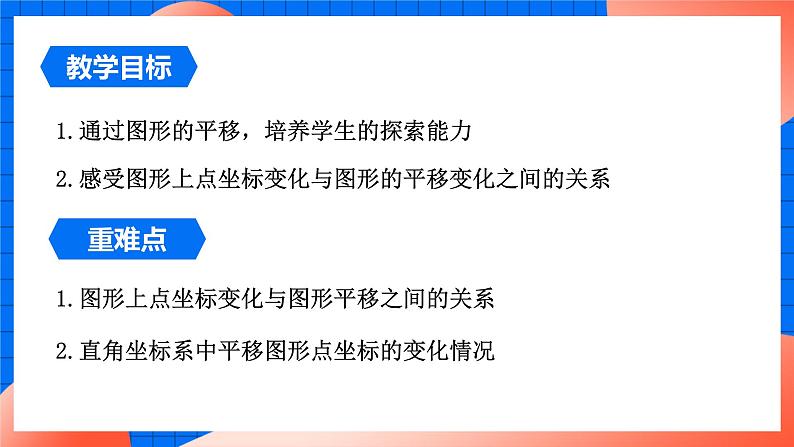 北师大版八年级数学下册课件 3.1.2 坐标系中的点沿x轴y轴的一次平移02