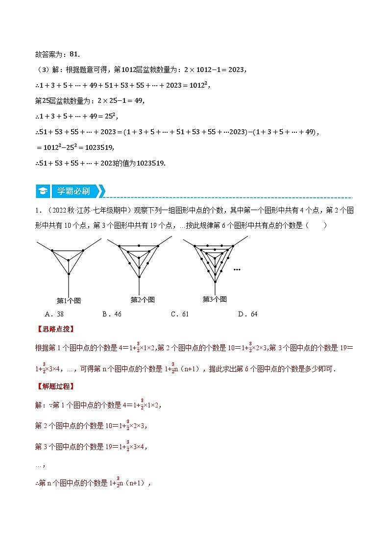 专题2.2 图形规律问题（压轴题专项讲练）2024秋季学年七年级数学上册压轴题专项讲练系列（人教版）02
