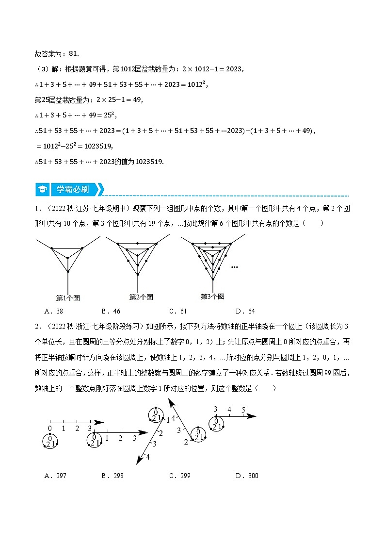 专题2.2 图形规律问题（压轴题专项讲练）2024秋季学年七年级数学上册压轴题专项讲练系列（人教版）02