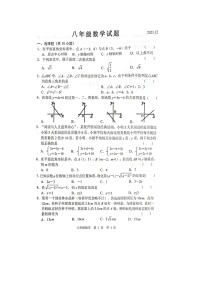 山东省菏泽市鲁西新区2023-—2024学年八年级上学期12月月考数学试题