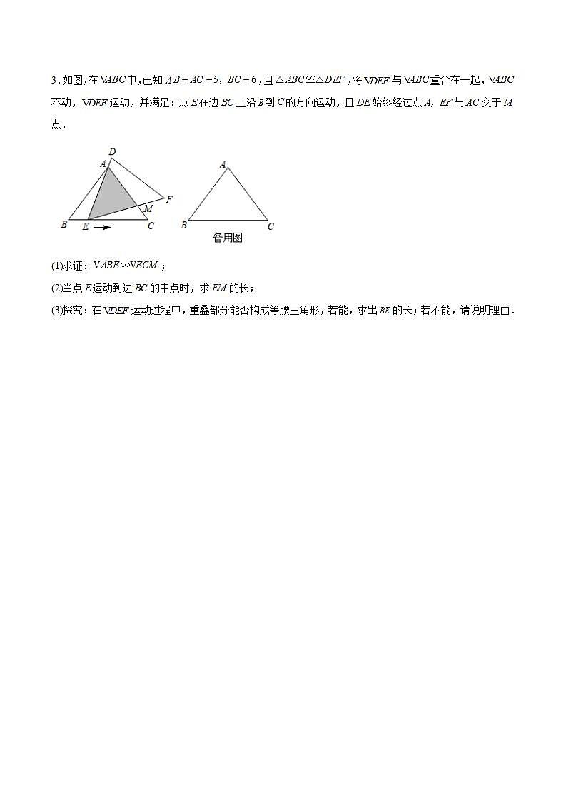 专题05 相似压轴题-2023-2024学年九年级数学上册期末选填解答压轴题必刷专题训练（华师大版）03