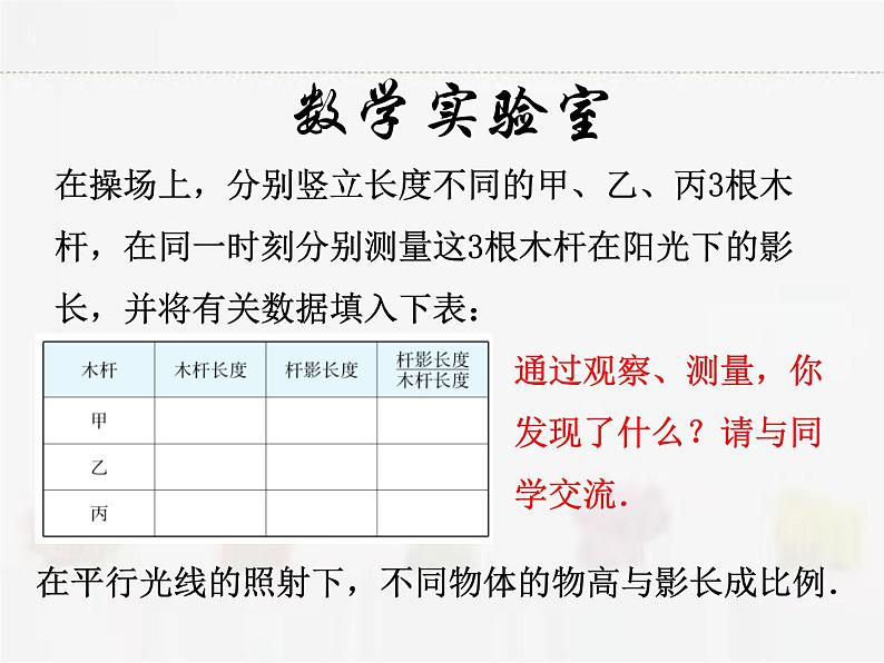 苏科版数学九年级下册 6.7用相似三角形解决问题第1课时PPT课件04