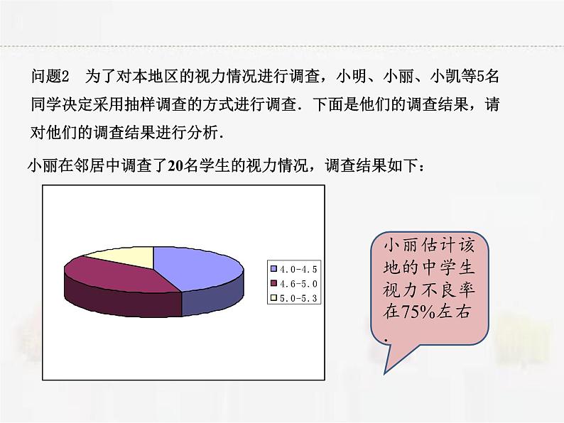 苏科版数学九年级下册 8.1中学生的视力情况调查第1课时PPT课件第4页