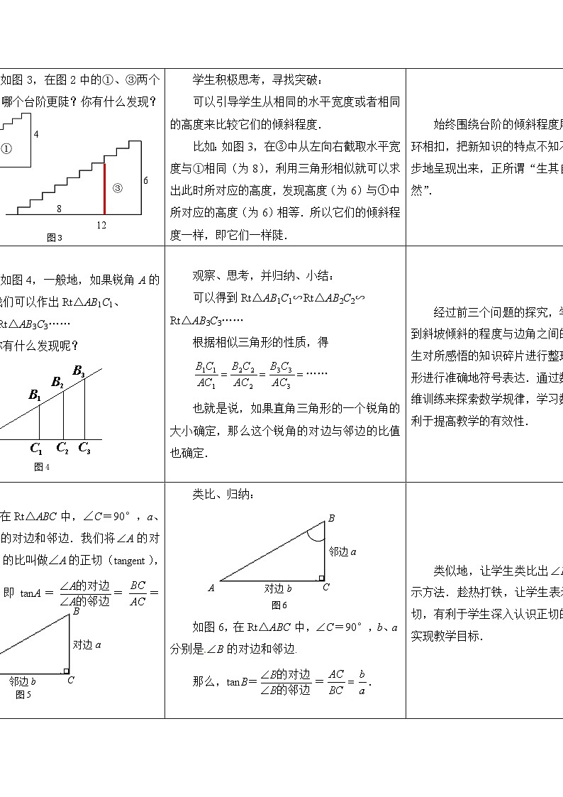 苏科版数学九年级下册 7.1正切第1课时教案教学设计第2页