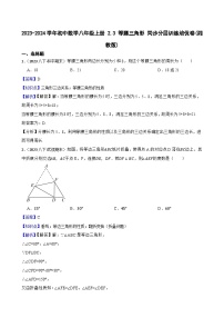 湘教版八年级上册2.3 等腰三角形精品课时作业