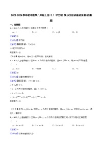 初中数学湘教版八年级上册第3章 实数3.1 平方根精品达标测试